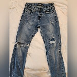 Hollister Taper Epic Flex Distressed Jeans